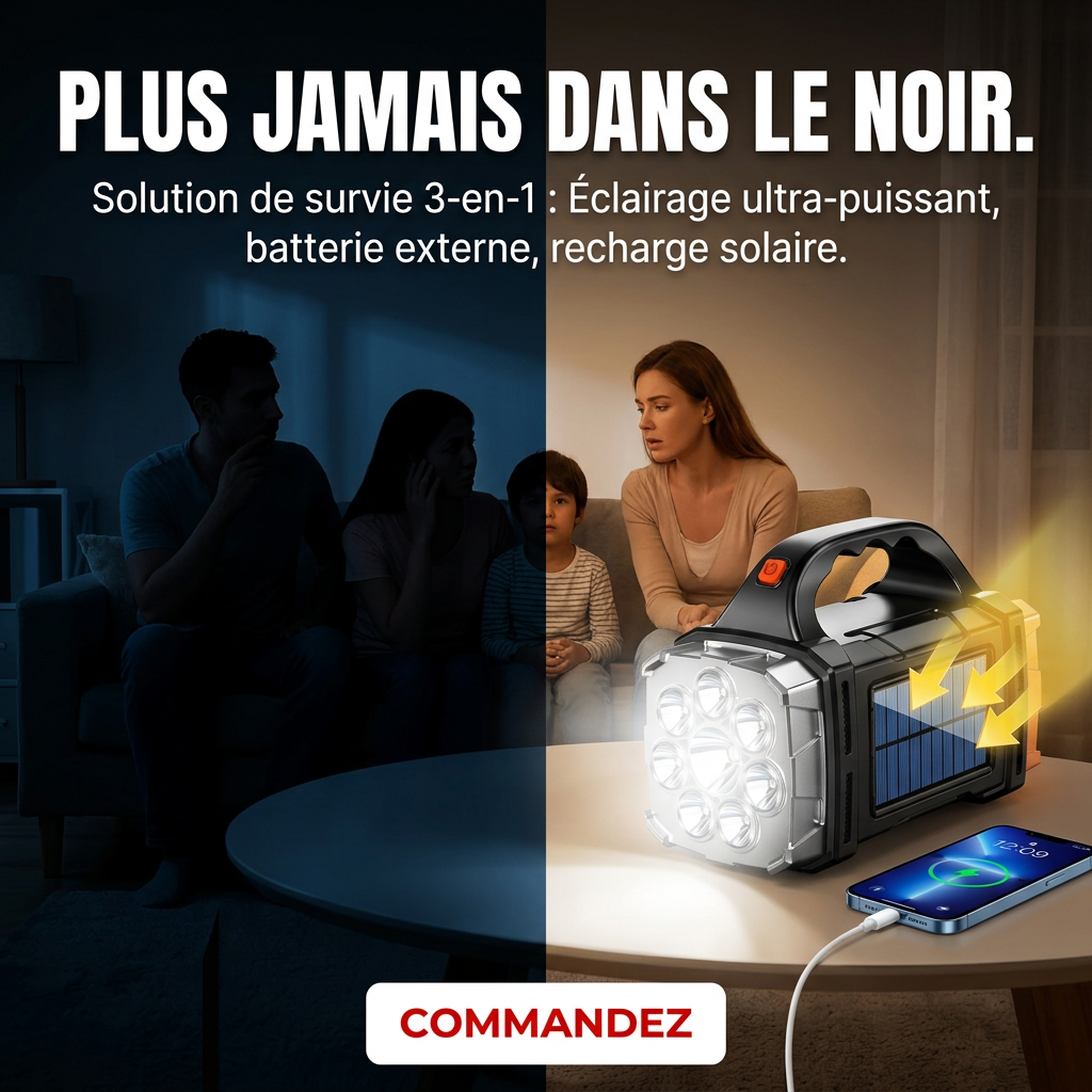Lanterne Solaire 3-en-1 Ultra Puissante
