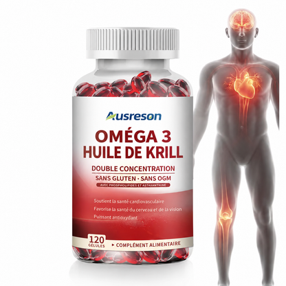Huile de Krill Oméga-3 Ausreson – Santé Cardiaque & Cérébrale Supérieure