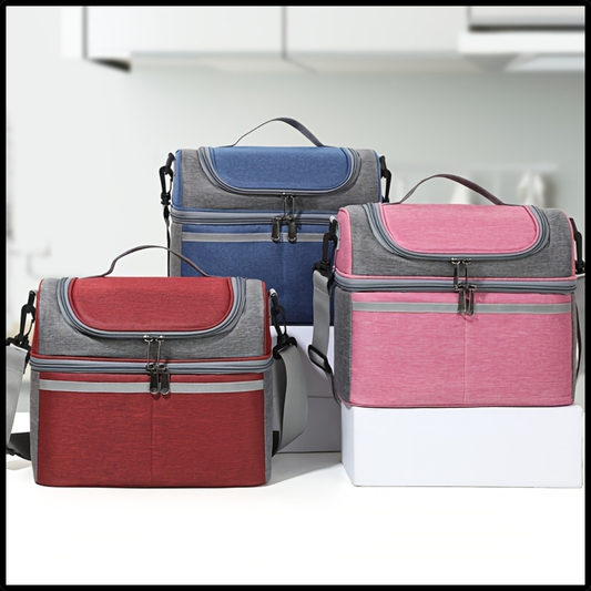 Sac à Déjeuner Isolé en Tissu Grande Capacité