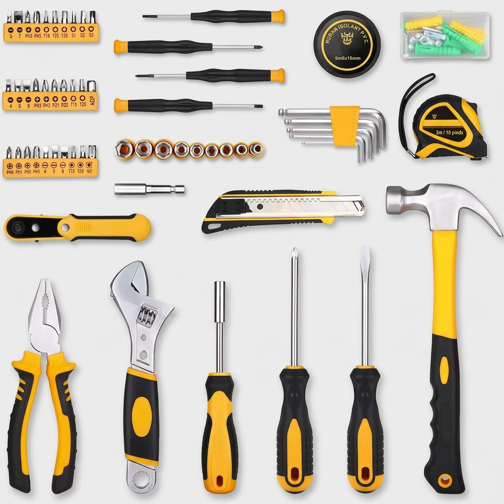 Valise à Outils Professionnelle 100 Pièces - Kit Complet Maison & Atelier