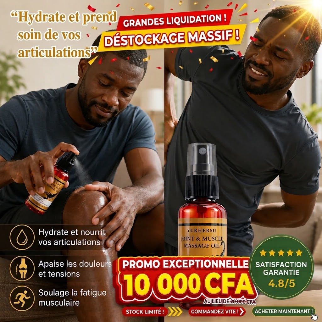 Huile de Massage Thérapeutique – Confort Articulaire & Musculaire