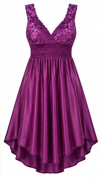 la robe  royale Satin & Dentelle Royale – Douceur et Élégance