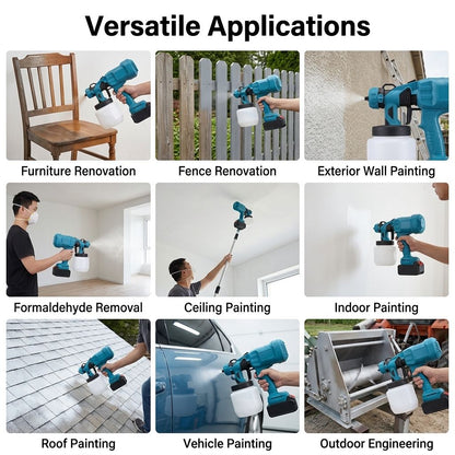 Pistolet à Peinture Sans Fil Pro – Finition Parfaite & Gain de Temps