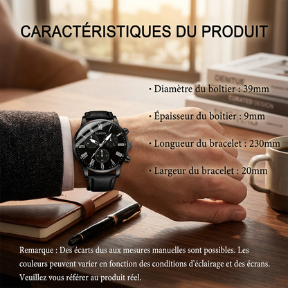 Montre Geneva Premium LP22 – Élégance Masculine & Design Quartz