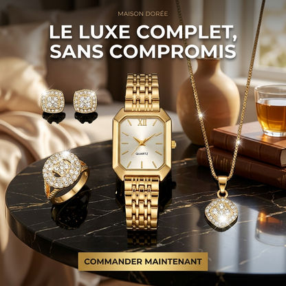 Parure Royale Maison Dorée - Montre & Bijoux Éclatants