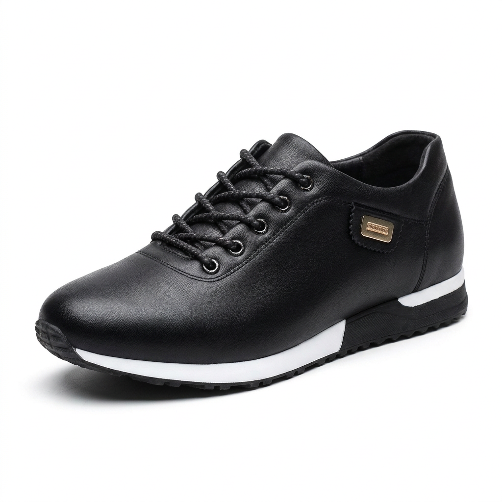 Sneakers Urban Prestige en Cuir Noir