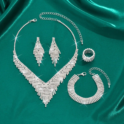 👑 Ensemble de Bijoux Mariée 2025 – Rhdiamond Strass Éblouissant