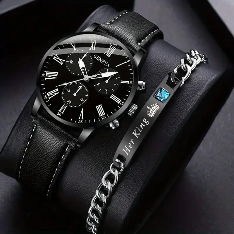 Montre Geneva Premium LP22 – Élégance Masculine & Design Quartz