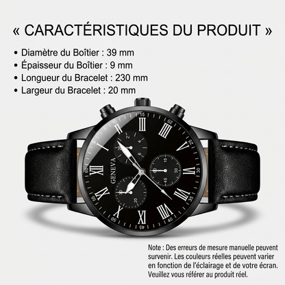Montre Geneva Premium LP22 – Élégance Masculine & Design Quartz