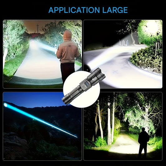 Lampe de poche LED rechargeable par USB avec zoom