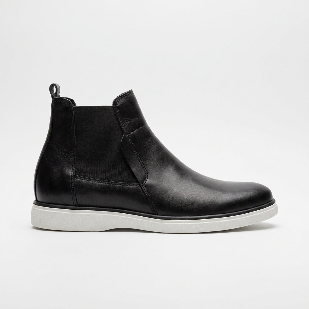 Bottines Chelsea Premium en Cuir Noir – L'Élégance Sans Effort