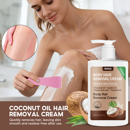 Crème Dépilatoire Sumax à l'Huile de Coco - Peau Douce en 10 Minutes