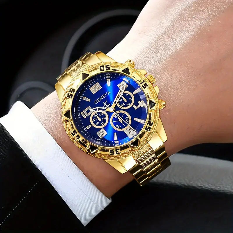 Ensemble Prestige Couple – Montres & Bracelets de Luxe Dorés
