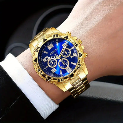 Ensemble Prestige Couple – Montres & Bracelets de Luxe Dorés