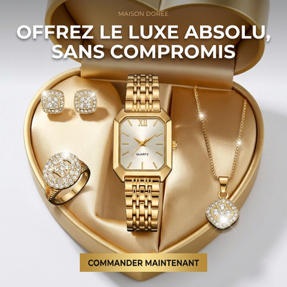 Parure Royale Maison Dorée - Montre & Bijoux Éclatants
