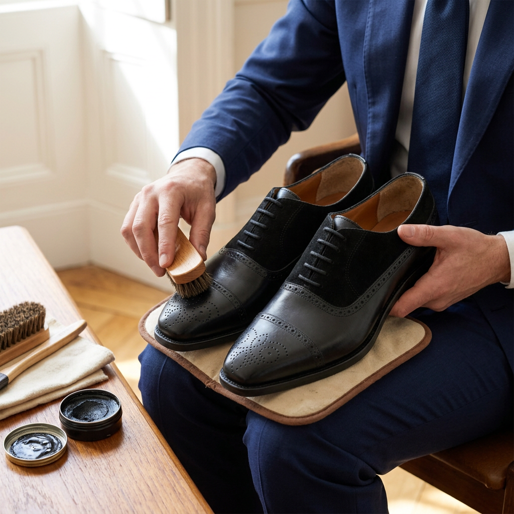 Pack Prestige Borj Afrique : Oxford Brogue en Daim & Cuir + Ceinture Offerte