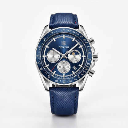 Montre Poedagar 879 Luxe - Cuir Véritable & Chronographe Sport | Brazzaville