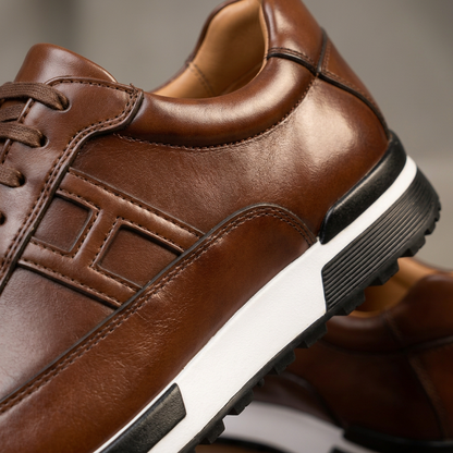 Sneakers Luxe en Cuir Brun – Élégance, Confort & Durabilité | Boutique Officielle