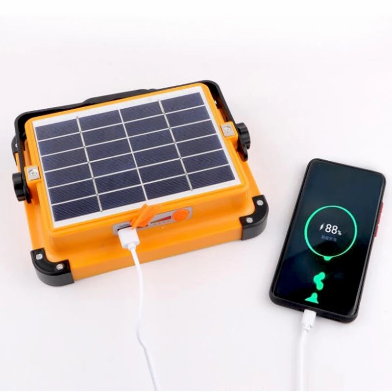 Projecteur LED Solaire Rechargeable IP66 - Éclairage Puissant & Powerbank