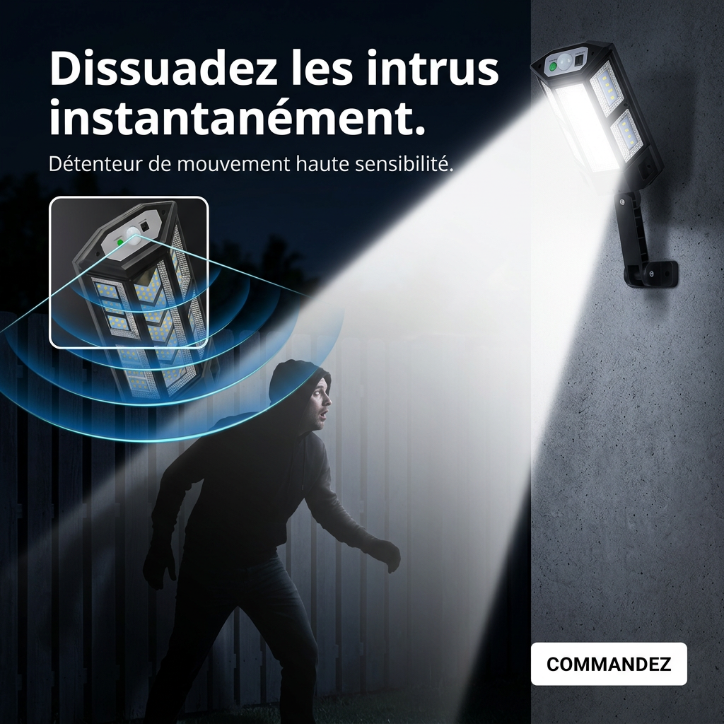 Projecteur Solaire LED Intelligent