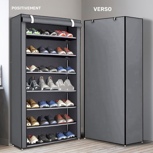 Organisateur de Chaussures Multifonctionne avec Housse Anti-Poussière