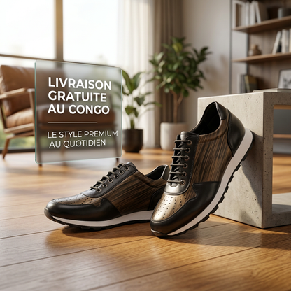 Chaussures de Luxe "Ébène & Bronze" – Élégance Italienne
