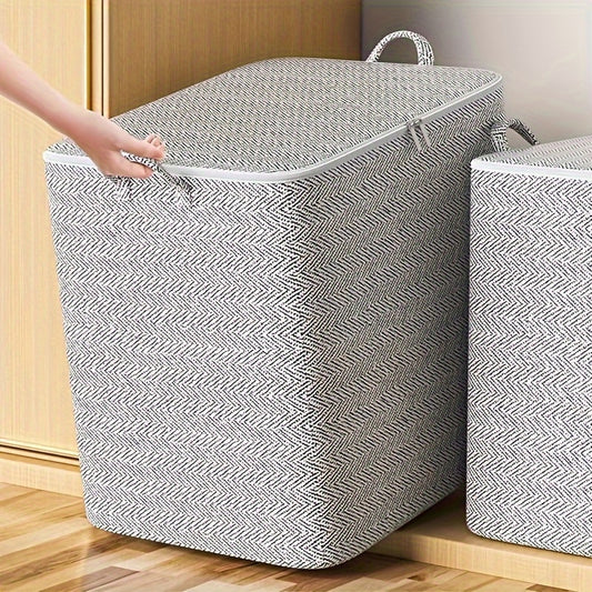 Ensemble de 3 Boîtes de Rangement à Carreaux Modernes – 110L