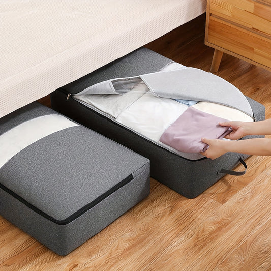 SAC DE RANGEMENT MODERNE EN TISSU GRIS – GRANDE CAPACITÉ
