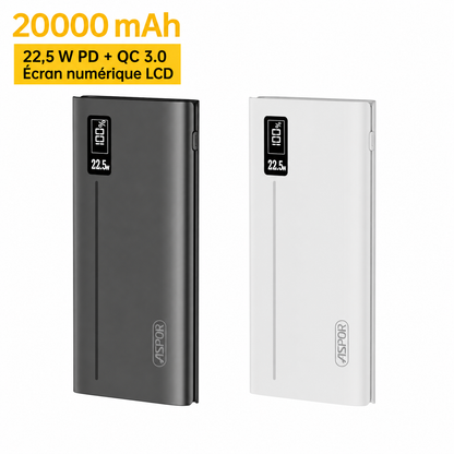 PowerBank Ultra-Rapide 22.5W - Chargez 3 Appareils Simultanément