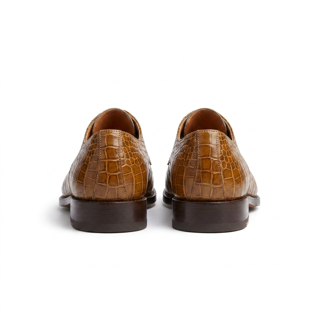 Chaussures Oxford Premium Effet Croco – Élégance & Distinction Brazzaville