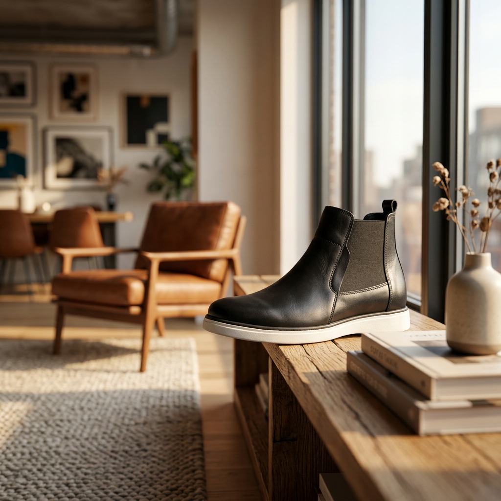 Bottines Chelsea Premium en Cuir Noir – L'Élégance Sans Effort
