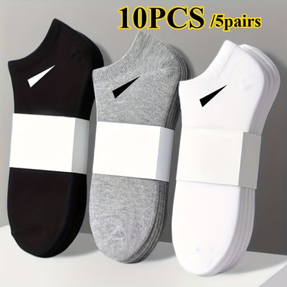 Lot de 10 Paires de Chaussettes Basses pour Femmes – Confort Quotidien, Respirantes & Antibactériennes