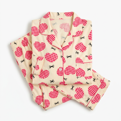 Pyjama Douceur & Cocooning Coeurs Roses | Confort et haut qualite