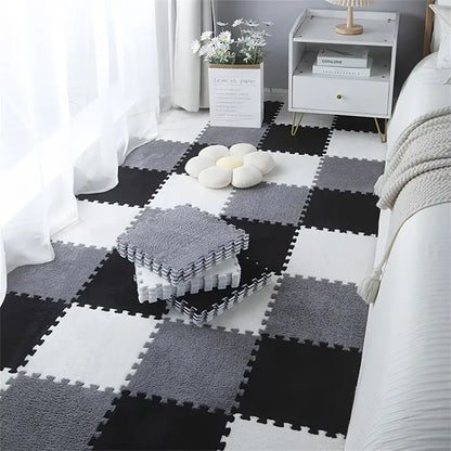 Lot de 12 Tapis de Sol Interlockants Doux et Lavables – Confort et Chaleur pour Chambre & Salon