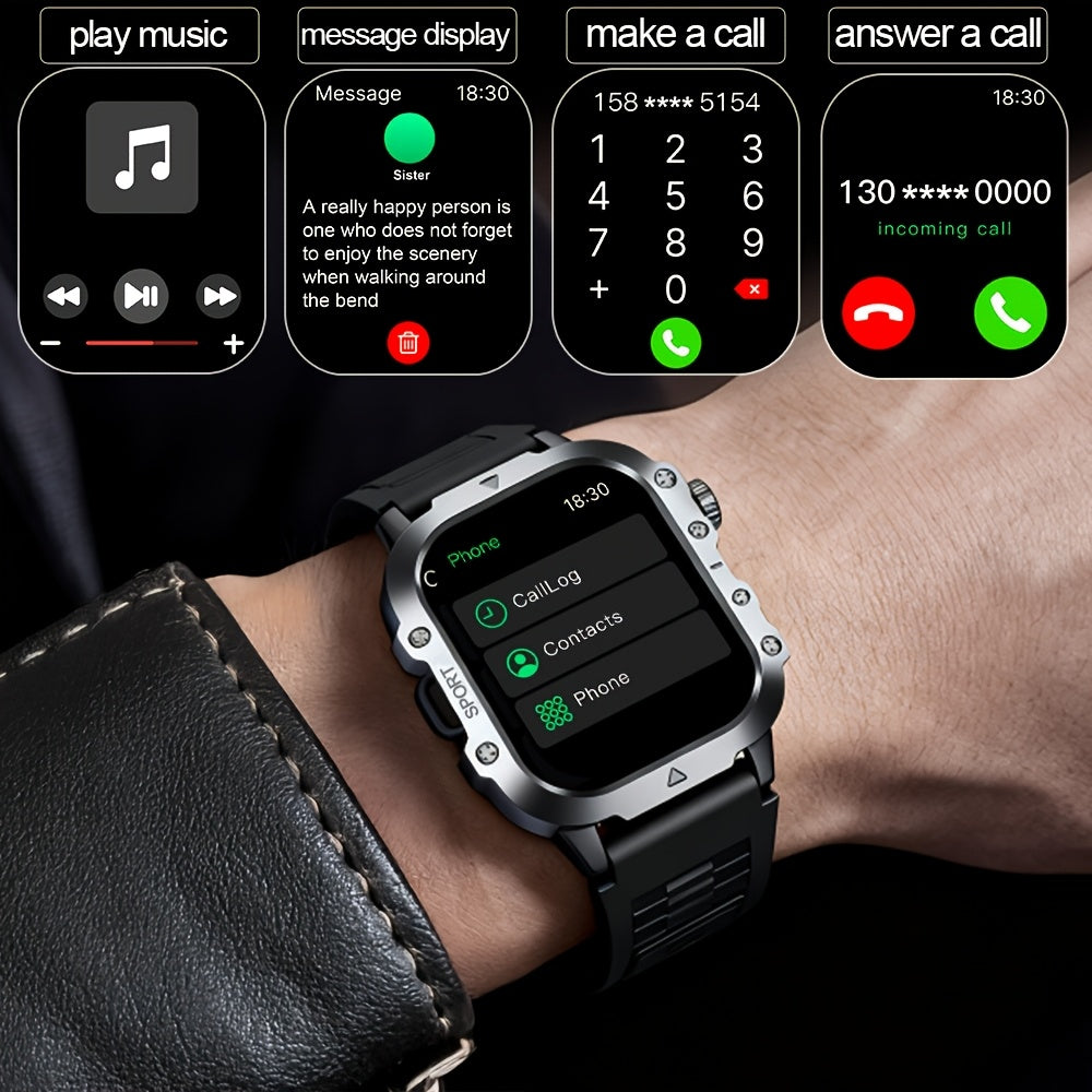 Smartwatch Tactique Multi-Fonctions | Performance & Santé au Poignet