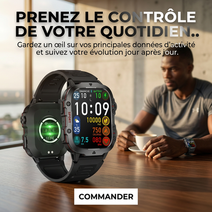 Smartwatch Ultra-Robuste – Performance & Suivi Santé Intégré