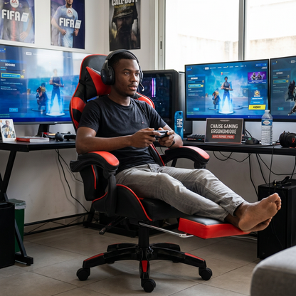 Fauteuil Gaming Pro Ergonomique – Confort Absolu & Performance