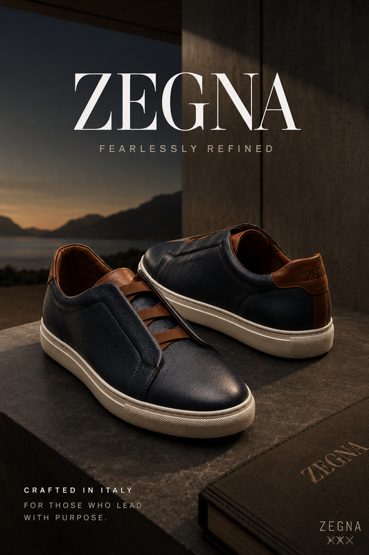 CHAUSSURES ZEGNA – VRAI CUIR HAUTE QUALITÉ