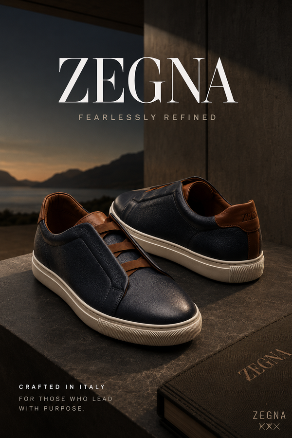 CHAUSSURES ZEGNA – VRAI CUIR HAUTE QUALITÉ