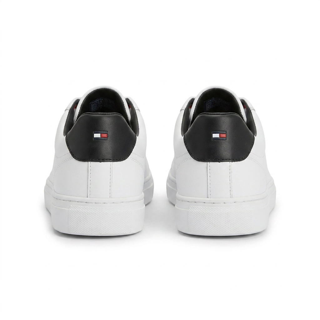 Sneakers Premium Tommy Hilfiger en Cuir Blanc – Élégance & Confort au Congo