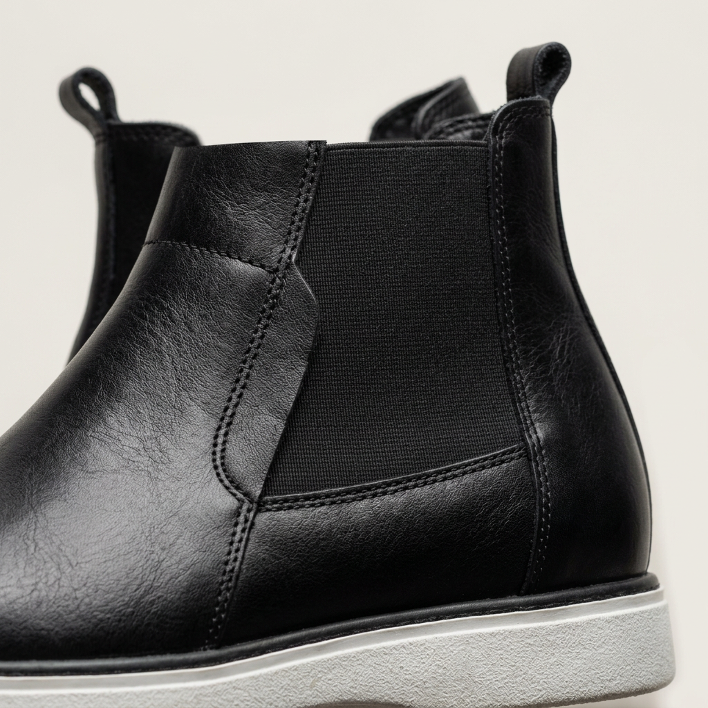 Bottines Chelsea Premium en Cuir Noir – L'Élégance Sans Effort