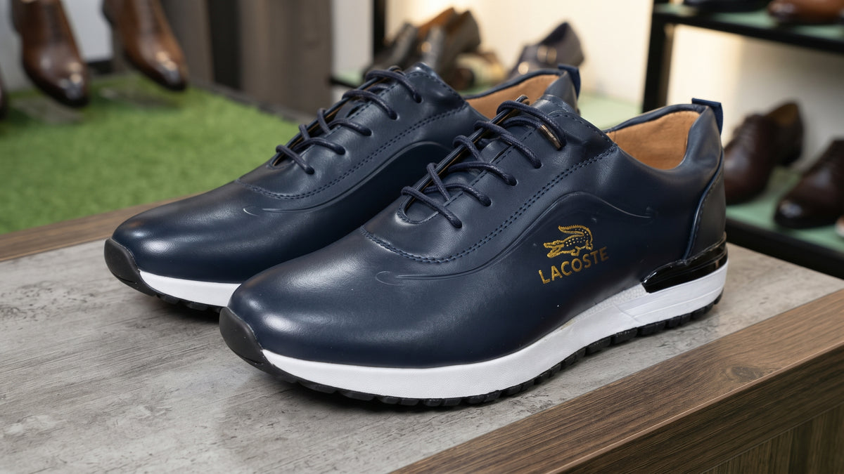 Sneakers Premium Lacoste en Cuir Bleu Marine