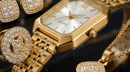 Parure Royale Maison Dorée - Montre & Bijoux Éclatants