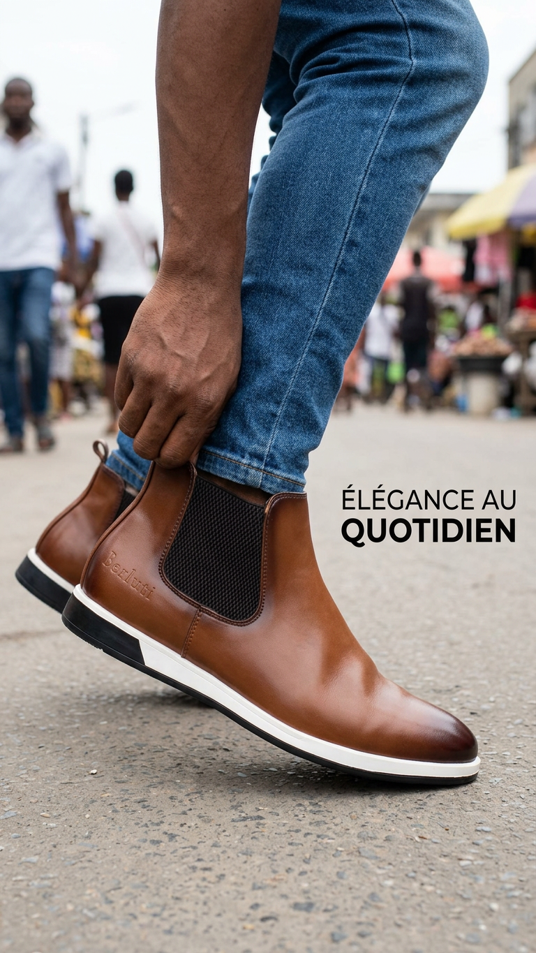 Bottines Chelsea Premium en Cuir Cognac – Élégance & Confort Urbain