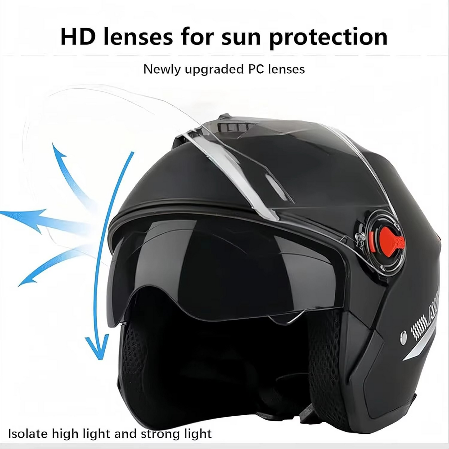 Casque de Moto Demi-Face en ABS