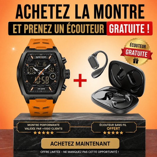 Montre Sport sanda Votre signature au poignet + BONUS ECOUETUR GARTUIT