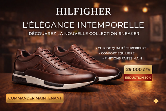 SNEAKERS HOMME – VRAI CUIR LUXE DORÉ