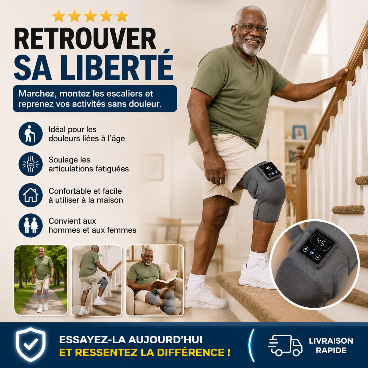 Genouillère Chauffante & Massante : Votre Rituel Apaisant