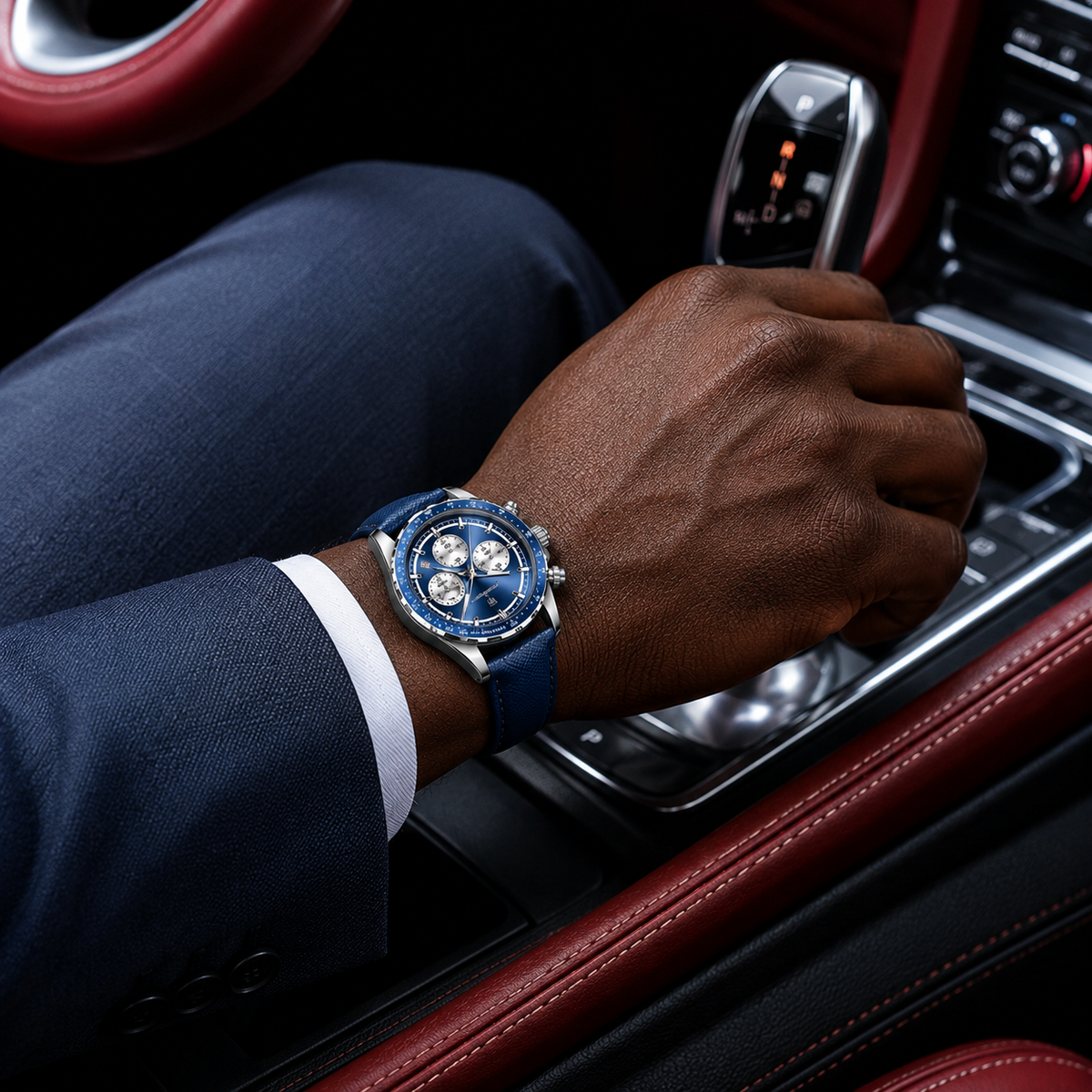 Montre Poedagar 879 Luxe - Cuir Véritable & Chronographe Sport