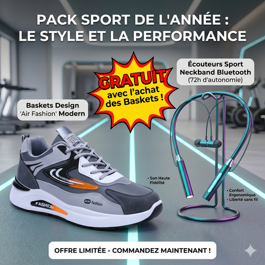 Baskets de sport design moderne + ECOUTEUR DE SPORT GRATUIT